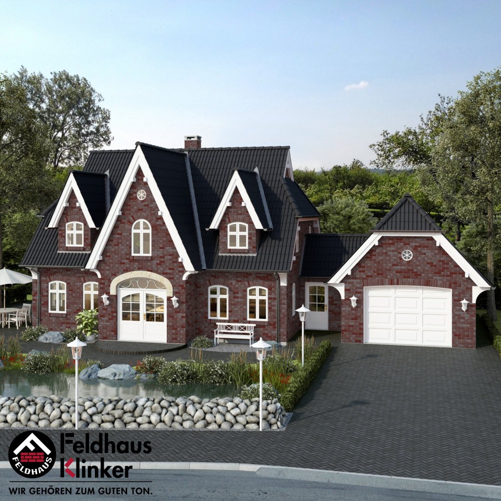 Фасадная плитка ручной формовки Feldhaus Klinker R391 Galena ardor rutila NF14, 240*14*71 мм