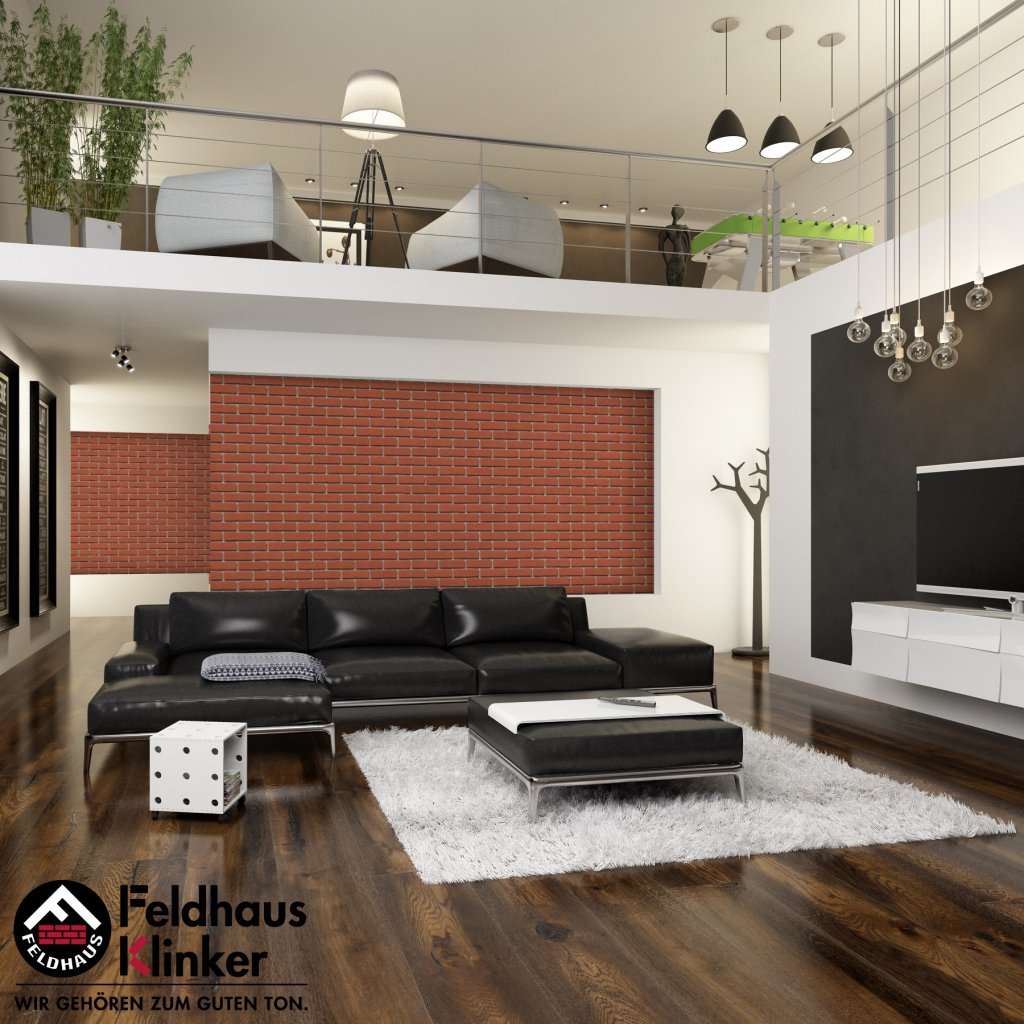 Клинкерная фасадная плитка Feldhaus Klinker R487 Terreno liso "Манчестер" рельефная NF9, 240*9*71 мм