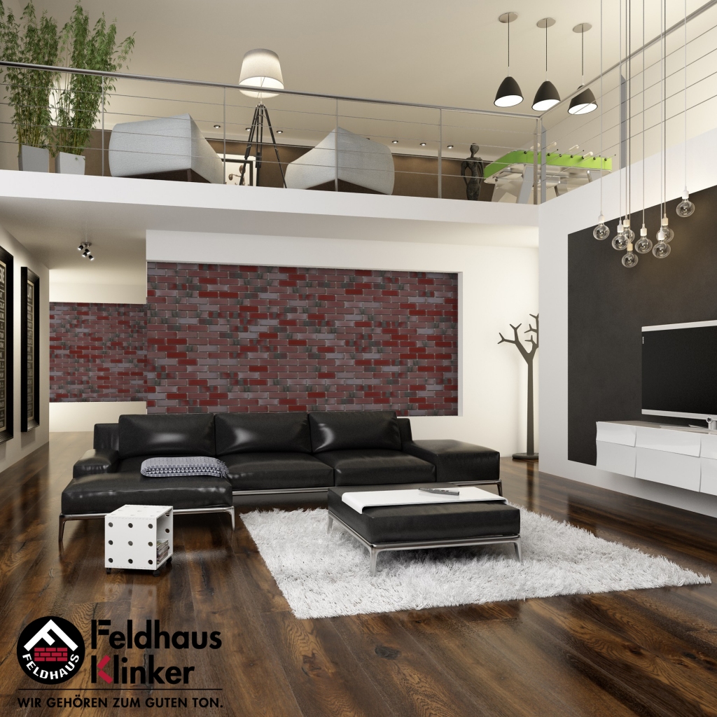 Фасадная плитка ручной формовки Feldhaus Klinker R563 carbona ardor rutila NF14, 240*14*71 мм