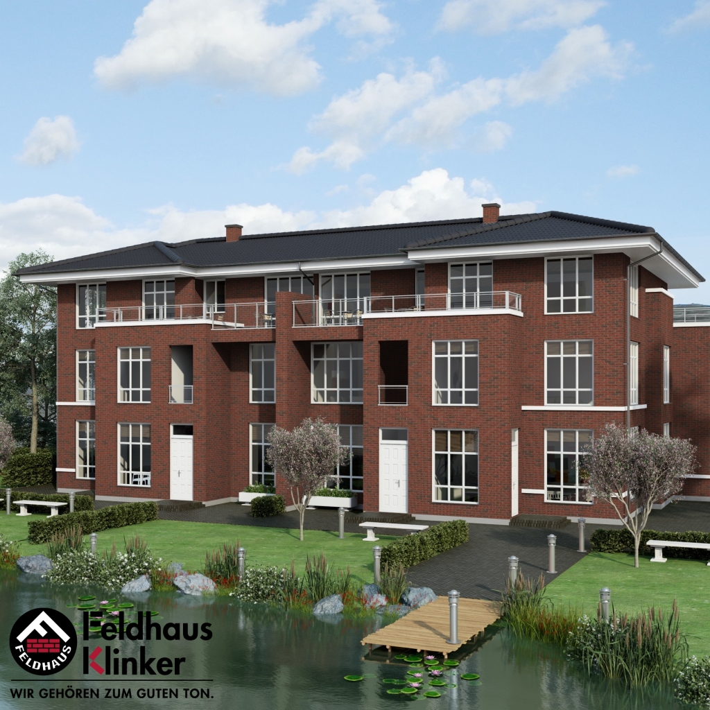 Клинкерная фасадная плитка Feldhaus Klinker R436 Ardor mana рельефная NF9, 240*9*71 мм