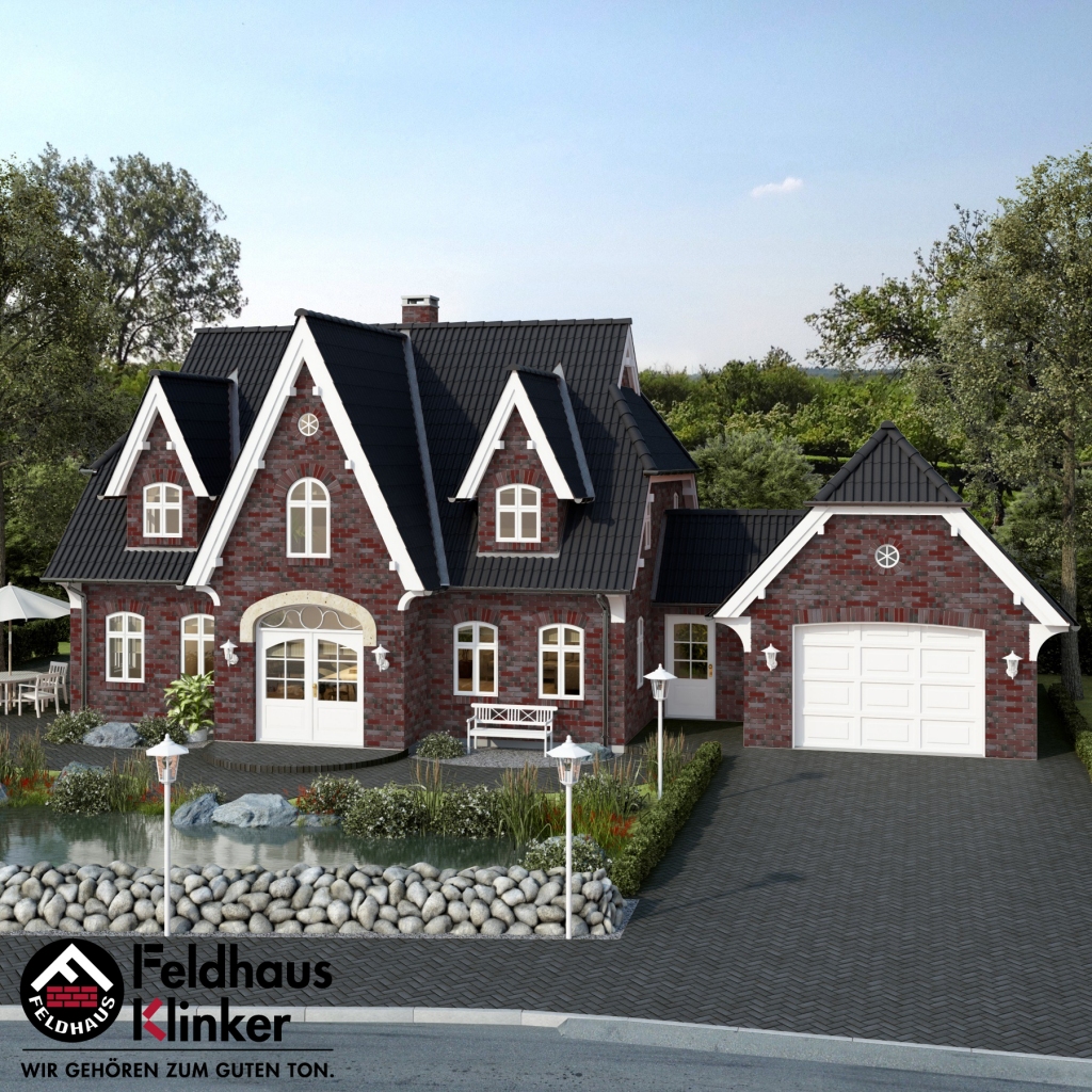 Фасадная плитка ручной формовки Feldhaus Klinker R563 carbona ardor rutila NF14, 240*14*71 мм