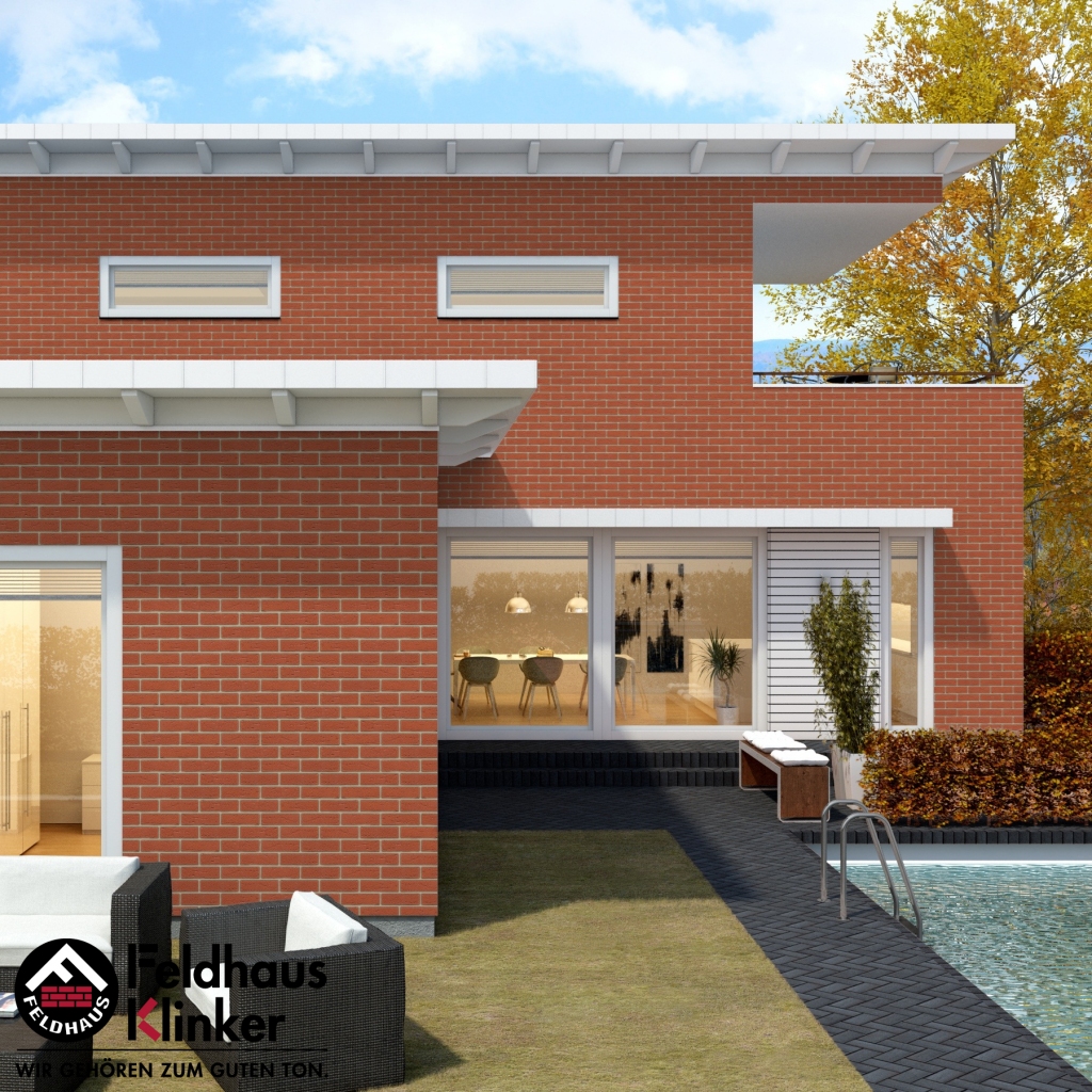 Клинкерная фасадная плитка Feldhaus Klinker R487 Terreno liso "Манчестер" рельефная NF9, 240*9*71 мм